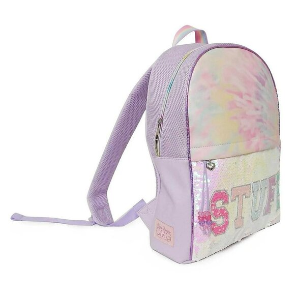 OMG Tie Dye Sequined STUFF Large Backpack - Picture 2 of 10